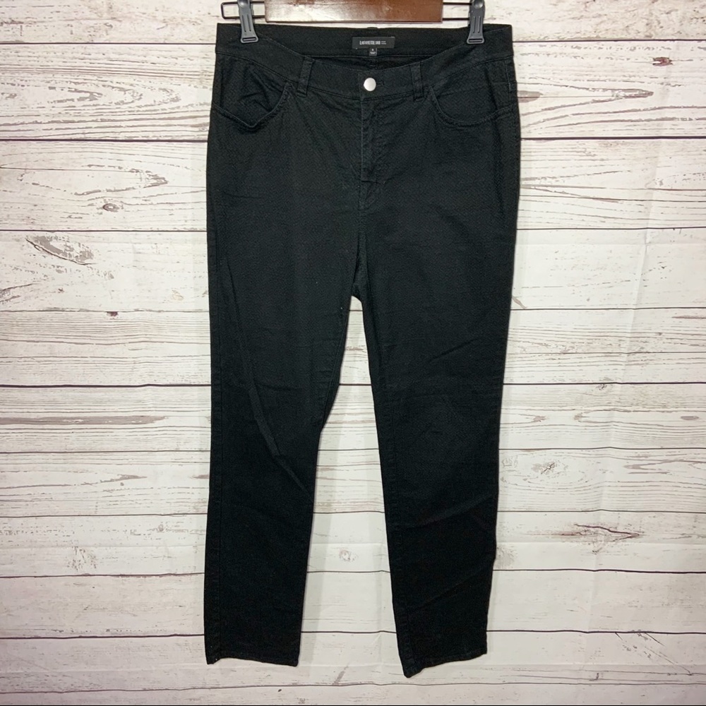 Layfayette 148 Black Textured Pants Sz 6